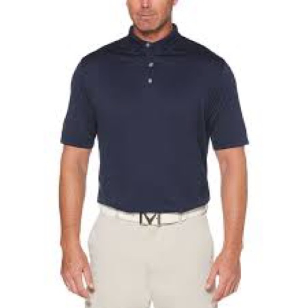 Callaway Navy Blue Peacoat Opti Vent Short Sleeve Polo Shirt Men Size Large